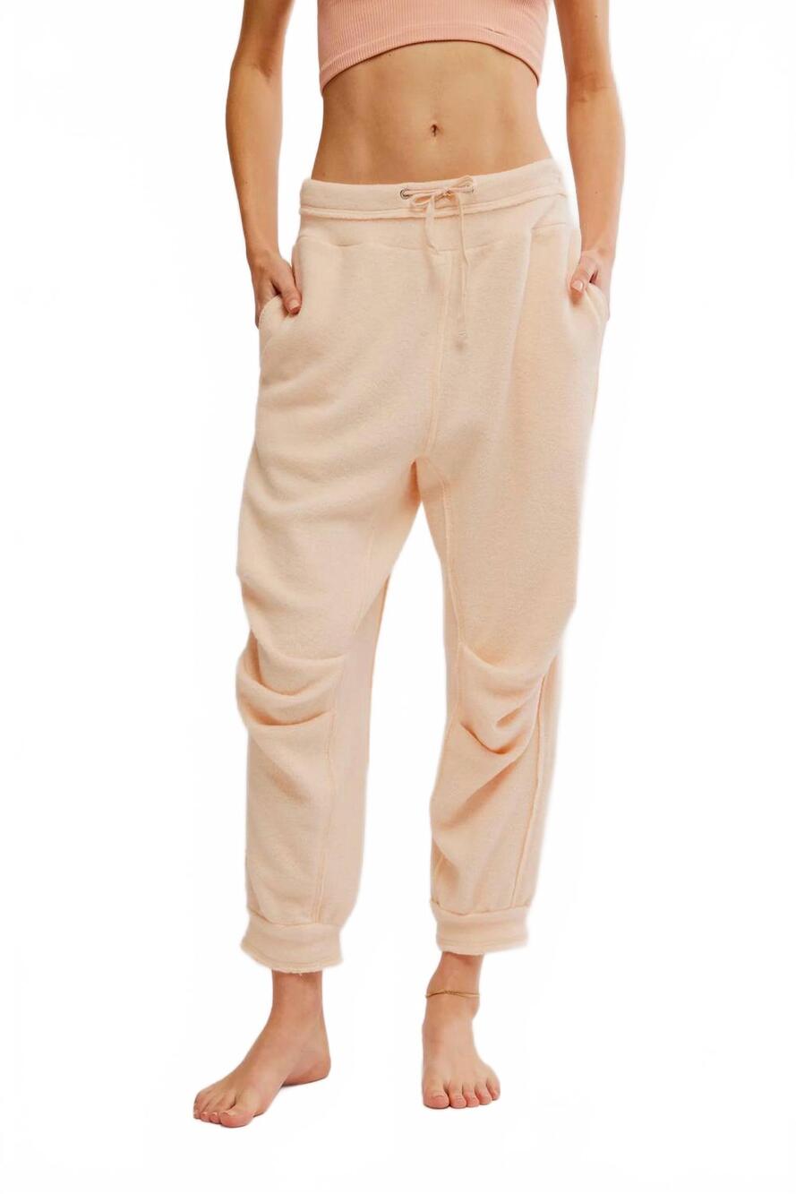 NEW FREE PEOPLE women's day off fleece jogger in beach
